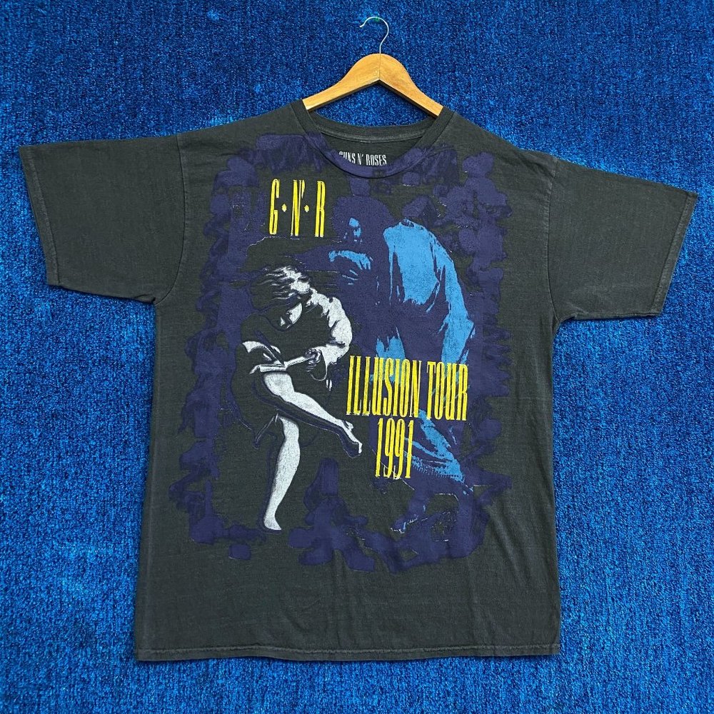Guns N’ Roses Illusion Tour 1991 Rock Tee L